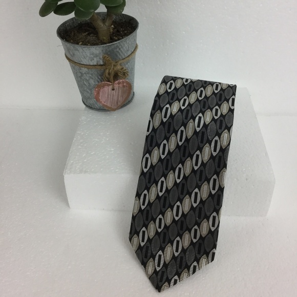 Dolce & Gabbana Tie 100% silk Black Grey Italy